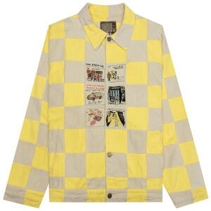 KidSuper Yellow Checkered Buttoned Overshirt